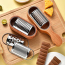 Stainless Steel Cheese Grater With Wooden Storage Box | Grate Parmesan, Chocolate, Nutmeg and More