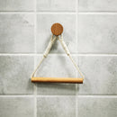 Wall-Mounted Wooden Toilet Paper Holder – Stylish Bathroom Accessory