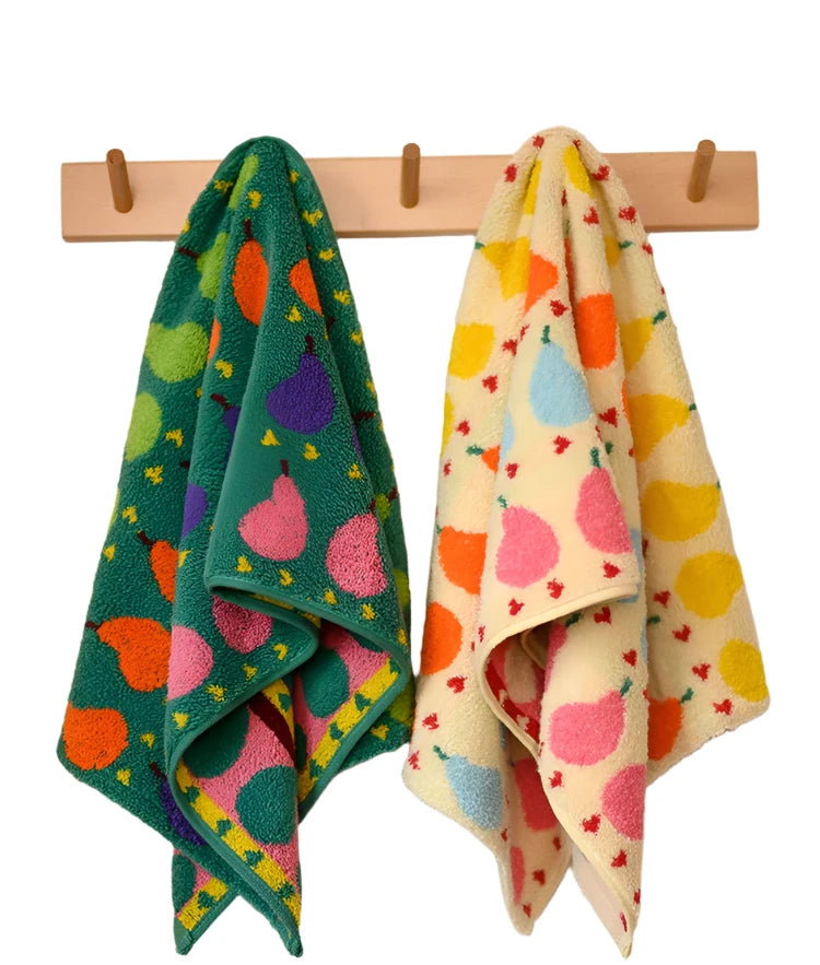 Cute Colourful Pears Pattern Cotton Towel 