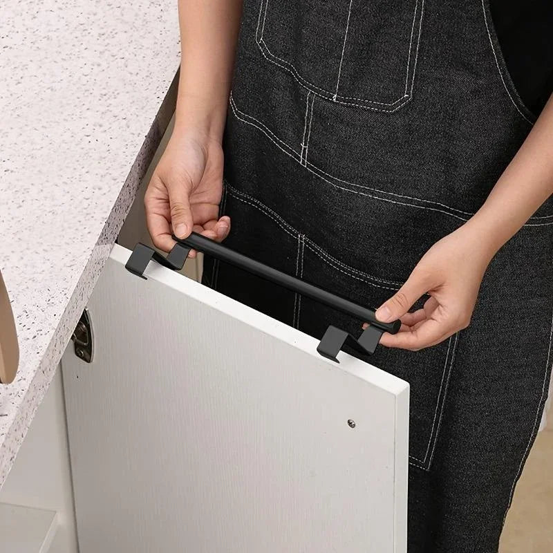 Stainless Steel Over Cabinet Towel Rack – Punch-Free Hanging Storage Organizer