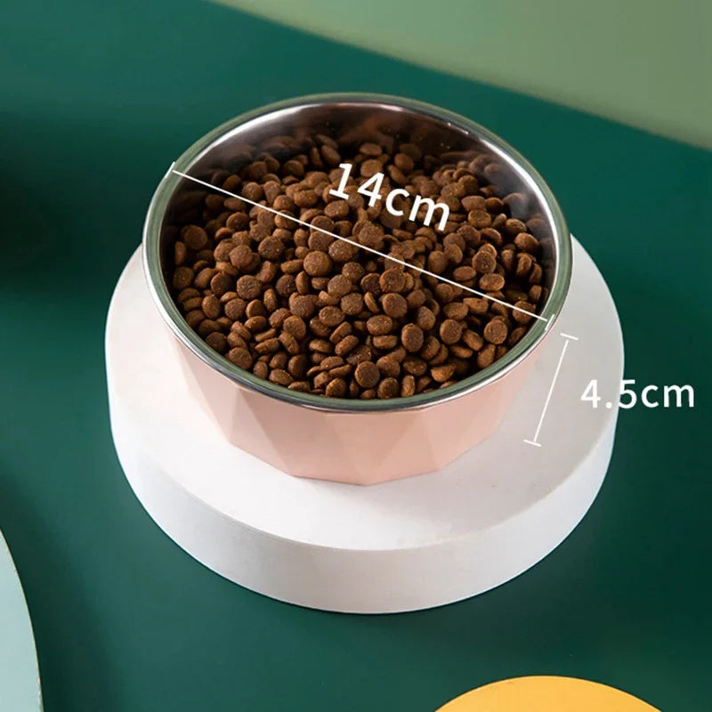 High-Footed Cat & Dog Bowl – Large Capacity Stainless Steel Dog & Cat Feeder Bowl