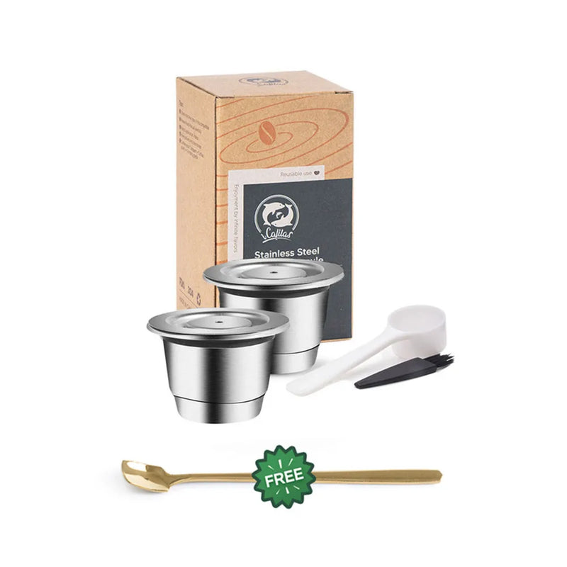 Reusable Coffee Capsule for Nespresso Machines - Stainless Steel Coffee Pod