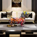 Colourful Dachshund Figurine | Resin Dog Statue for Home and Gifts