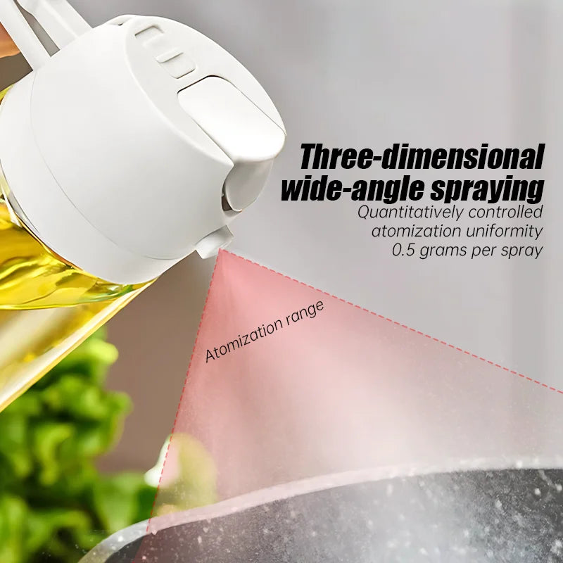 500ml 2-in-1 Oil Sprayer and Dispenser | BBQ, Air Frying, and Baking Kitchen Tool