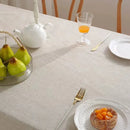 Linen-Look Cotton Washable Tablecloth – Elegant Flax Colour for Weddings, Parties, and Home