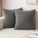 Corduroy Throw Pillow Covers – Soft Textured Cushion Covers for Couch, Sofa or bed