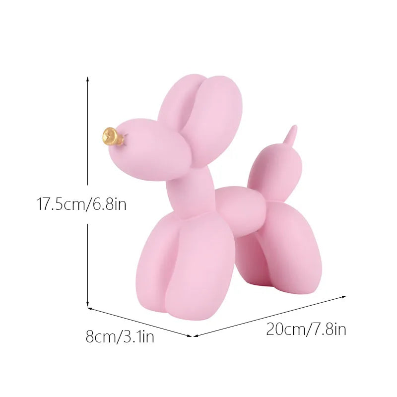 Nordic Balloon Dog Figurine – Modern Resin Home Décor for Living Room, Desk, Entryway & Gifts