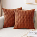 Corduroy Throw Pillow Covers – Soft Textured Cushion Covers for Couch, Sofa or bed