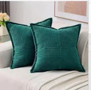 Corduroy Boho Striped 18x18 Inch Cushion Cover for Sofa, Couch or Bedroom
