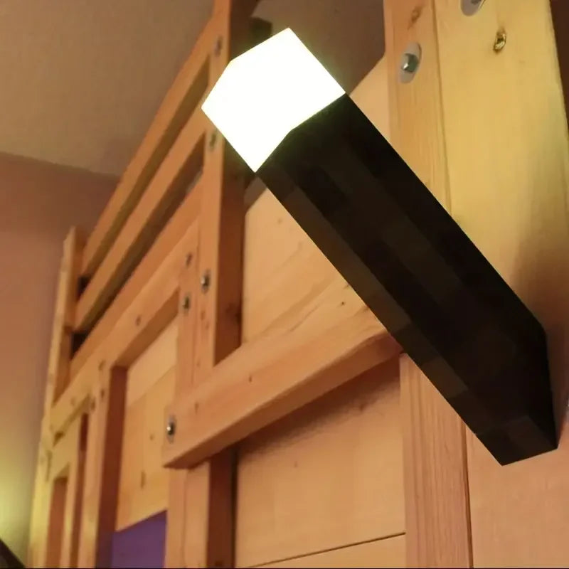 MC Game Torch LED Night Lamp – Rechargeable Decorative Light for Kids and Bedrooms