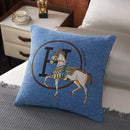 Croker Horse Embroidered Throw Pillow Cover