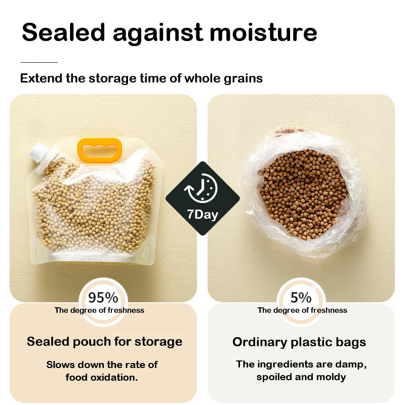 Portable Grain Storage Bag – Moisture & Insect Proof Recyclable Food Keeper