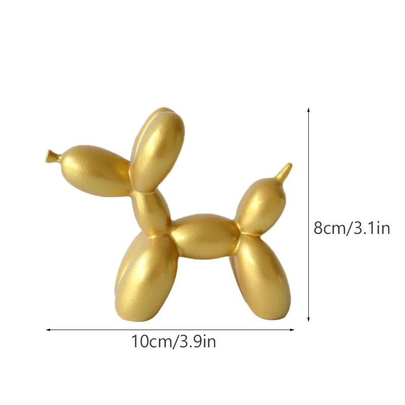 Nordic Balloon Dog Figurine – Modern Resin Home Décor for Living Room, Desk, Entryway & Gifts