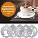 5-Piece Stainless Steel Coffee Decorating Stencils – Latte Art Templates for Coffee & Desserts