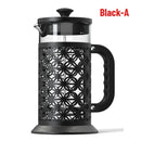 Elegant Lattice Design French Press Coffee Maker 1000ml