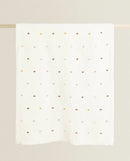 Neutral Knitted Bobble Blanket, Small