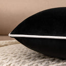 Decorative Square Pillow Cover with Piping for Sofa or Bed - Cushion Cover Only