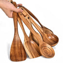 Teak Natural Wood Tableware Set – Spoon, Rice Colander, Soup Skimmer, Cooking Utensils