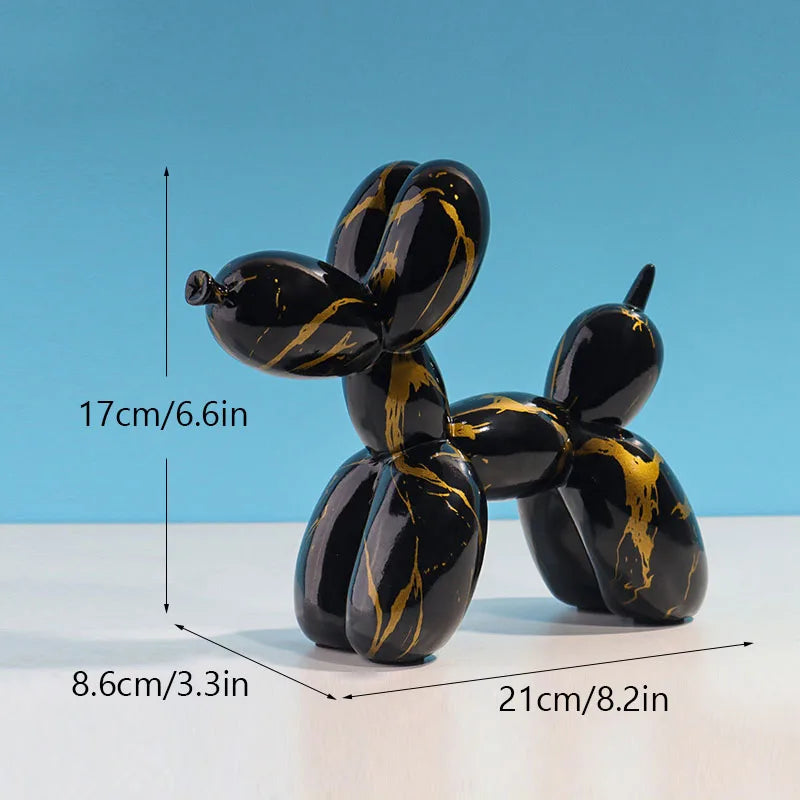 Nordic Balloon Dog Figurine – Modern Resin Home Décor for Living Room, Desk, Entryway & Gifts
