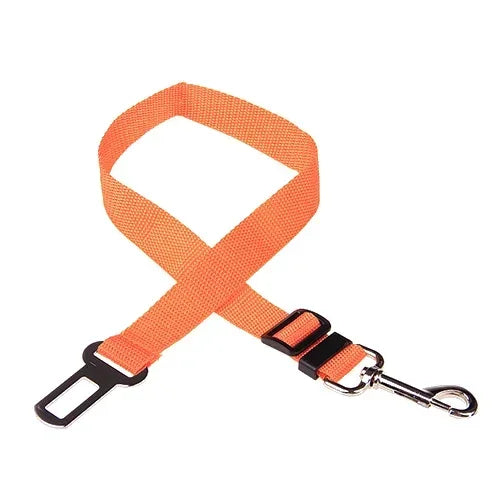 Adjustable Pet Car Seat Belt – Dog & Cat Safety Harness with Lead Clip for Vehicle Travel