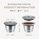 Reusable Coffee Capsule for Nespresso Machines - Stainless Steel Coffee Pod