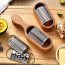 Stainless Steel Cheese Grater With Wooden Storage Box | Grate Parmesan, Chocolate, Nutmeg and More