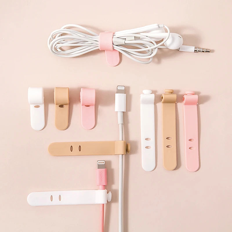 Cute Modern Cable Organizer Clips for Home Office Desktop and Home Decor