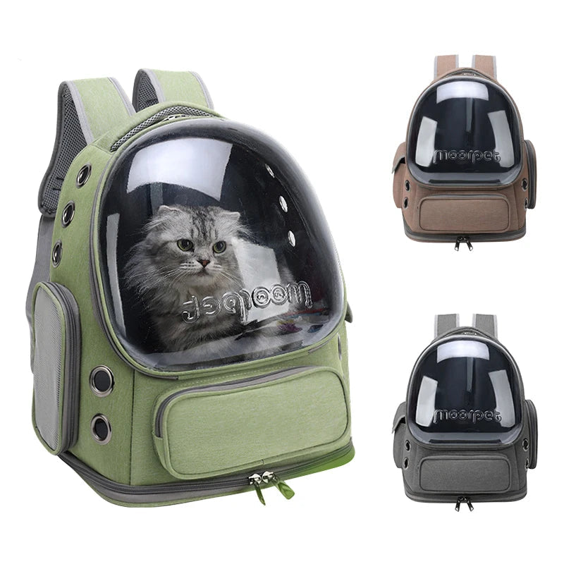 Transparent Pet Cat Carrier Backpack – Outdoor Travel Bag for Cats & Small Dogs
