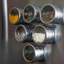 Magnetic Stainless Steel Spice Jars | Kitchen Storage with Labels