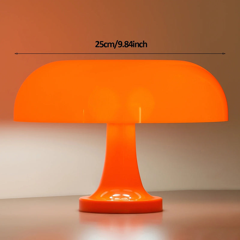 Classic Mushroom Table Lamp Modern Bauhaus Art Table Lamp Bedroom Lamp Orange Decorative Table Lamp