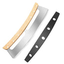 Stainless Steel Pizza Cutter with Wooden Handle + Protective Cover