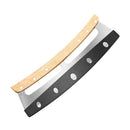 Stainless Steel Pizza Cutter with Wooden Handle + Protective Cover