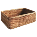 Handwoven Rectangular Rattan Wicker Basket