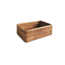 Handwoven Rectangular Rattan Wicker Basket