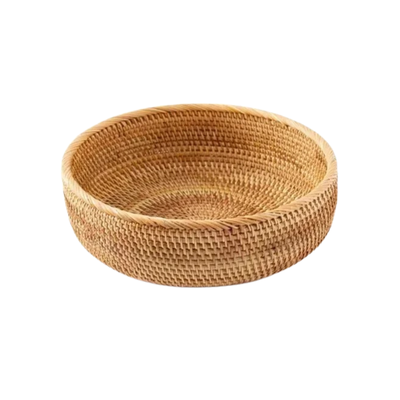 Handwoven Rectangular Rattan Wicker Basket